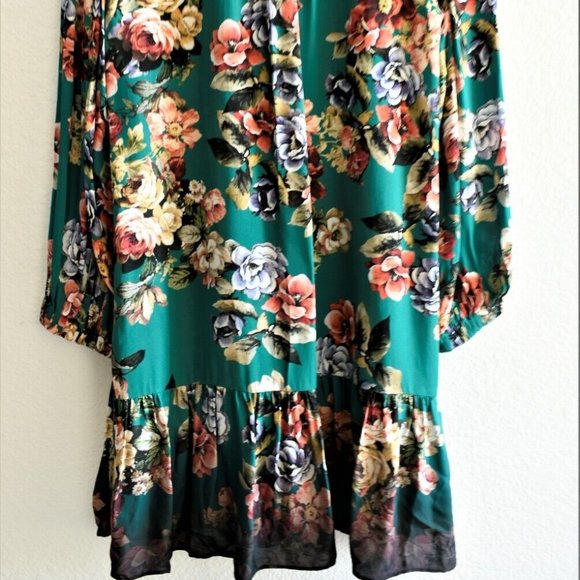 UNWORN Alice + Olivia Floral Green Midi Dress - Picture 9 of 10